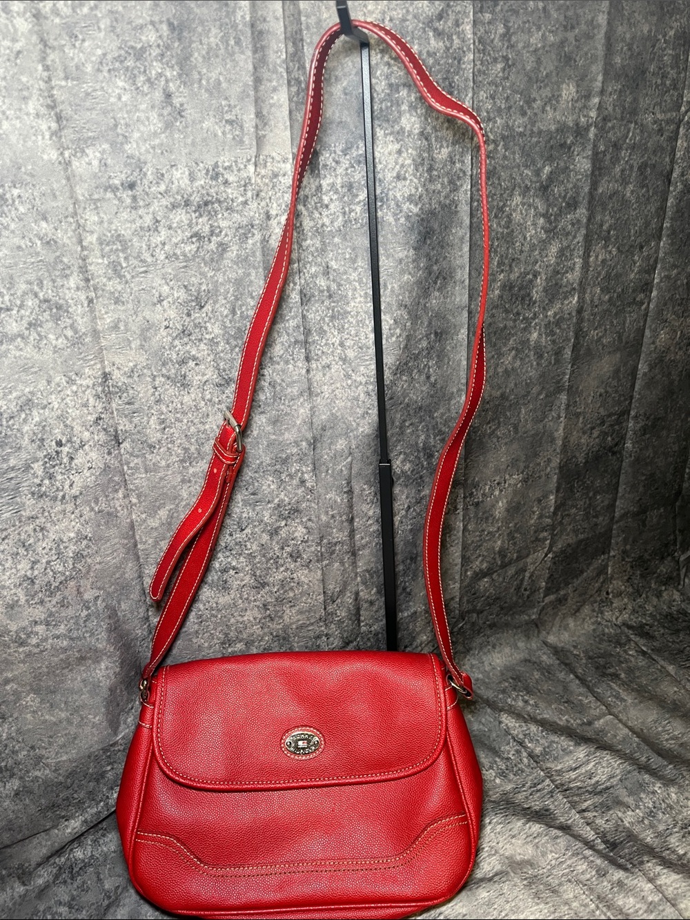 Tommy Hilfiger Red Leather Crossbody Bag